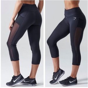 Gymshark Dry Sculpt Crop Legging w Mesh